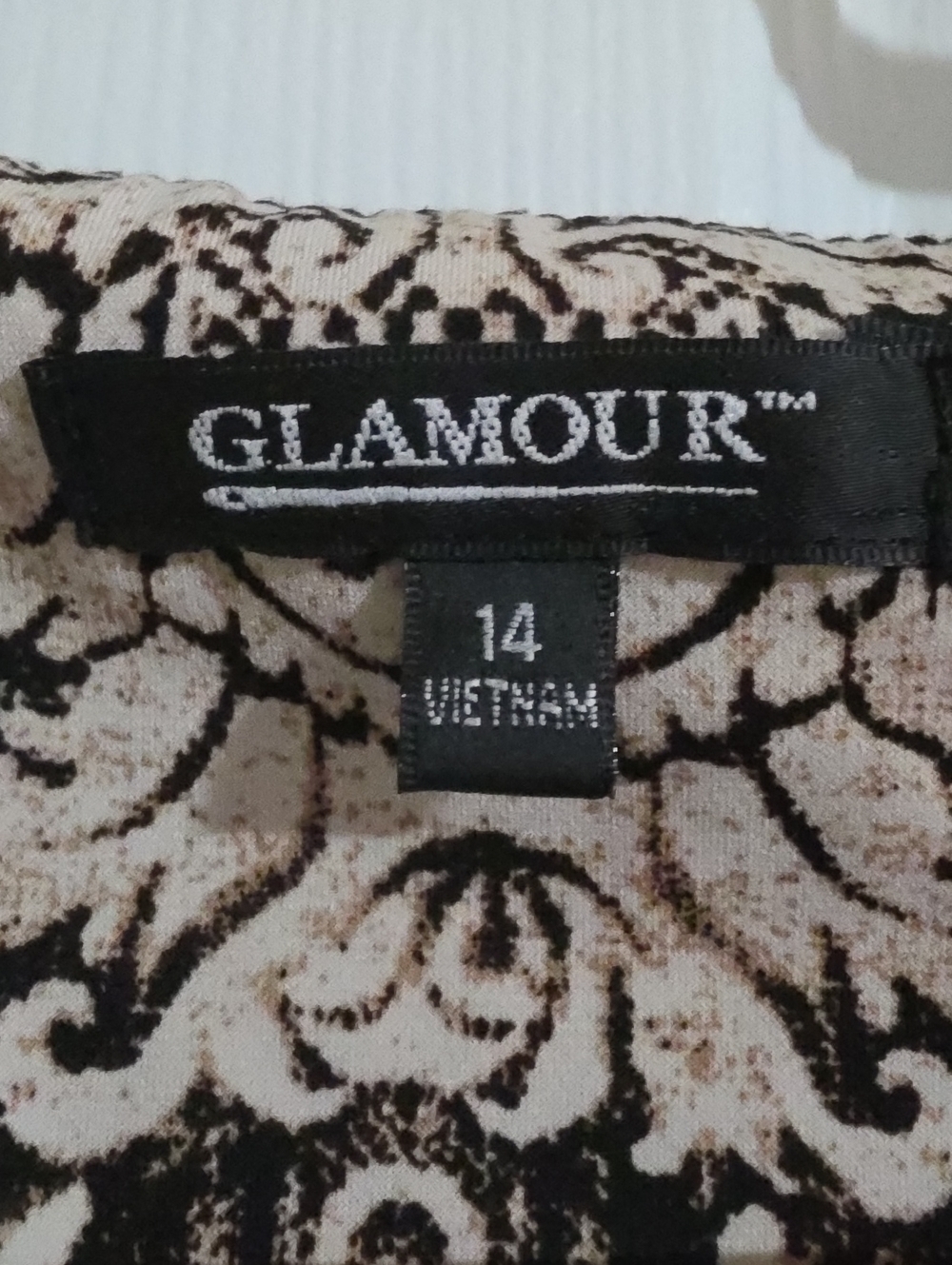 Glamour Beige and Black Floral Wrap Midi Dress Size 14. - Picture 2 of 12